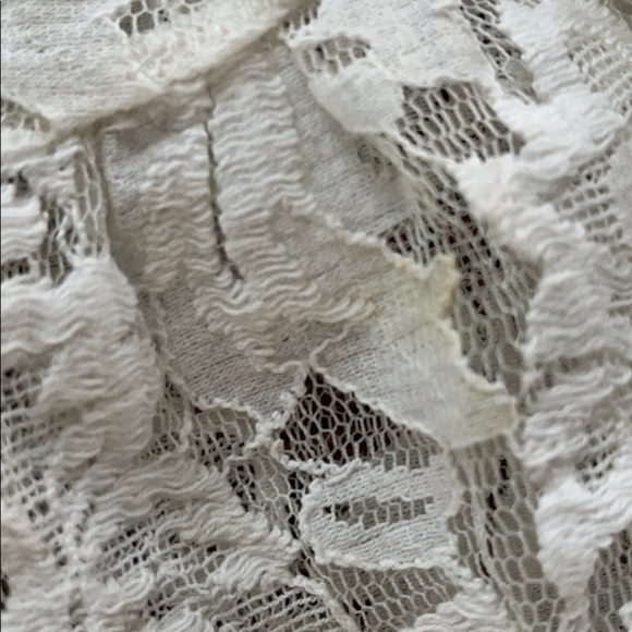 Free People Flowy White Floral Lace Blouse - Picture 13 of 14